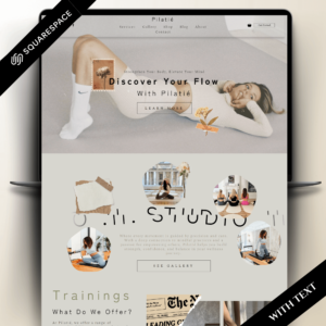 “Pilatié” vintage pilates studio, coach Squarespace Template