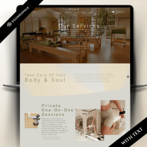 “Pilatié” vintage pilates studio, coach Squarespace Template