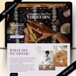 Clean and professional astrology website template built on Squarespace for intuitive entrepreneurs. Showcase your tarot readings, horoscopes, and healing services with a stunning, mystical vibe.