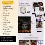 SEO-optimized astrology website template for professional readers and spiritual guides. Promote your tarot services, astrology forecasts, and workshops in a visually striking format.