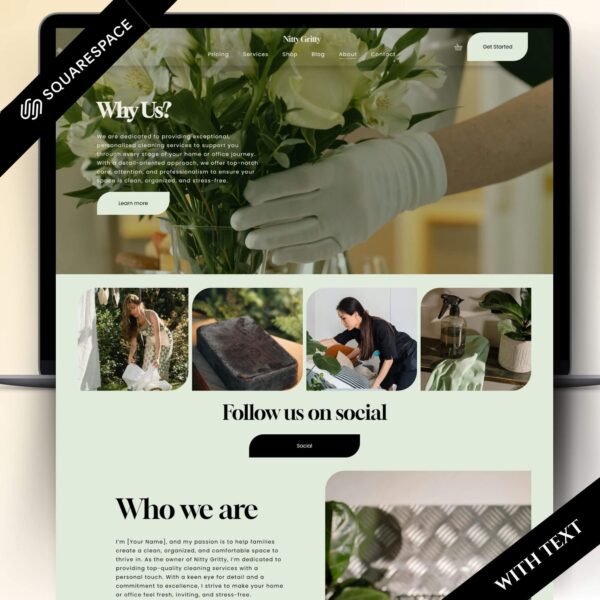 Cleaning Company Website, Cleaning Business Squarespace Website Template - Image 3