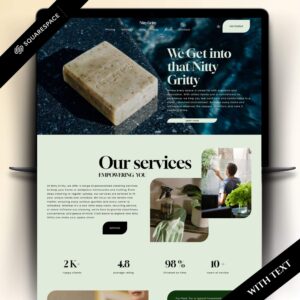 Cleaning Company Website, Cleaning Business Squarespace Website Template