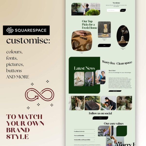 Cleaning Company Website, Cleaning Business Squarespace Website Template - Image 11