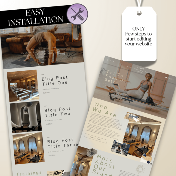 “Pilatié” vintage pilates studio, coach Squarespace Template - Image 8