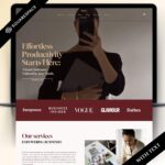 Modern and elegant Squarespace virtual assistant VA website template with customizable features