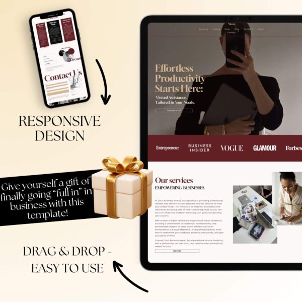 Virtual Assistant Template Squarespace 7.1 Website, Agency Website, Consulting Website, Coaching - Image 5