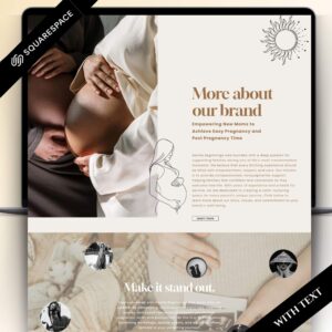 Doula website Squarespace Template 71, Midwife Website template, Birth Worker & Lactation Consultant