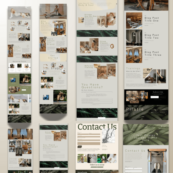 “Pilatié” vintage pilates studio, coach Squarespace Template - Image 10