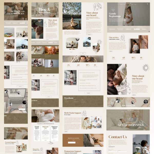 Doula website Squarespace Template 71, Midwife Website template, Birth Worker & Lactation Consultant - Image 10