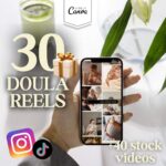 SEO-friendly Canva template for doula contracts, birth content, and lactation consultant promotions, tailored for Instagram and TikTok.