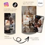 Editable Canva Pro template for doulas to promote services like birth support, postpartum care, and lactation consulting on social media.