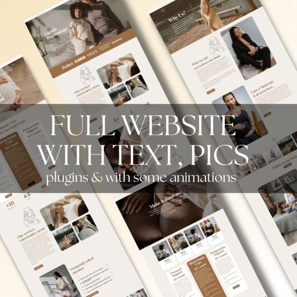 Doula WordPress Website| Doula Website Template for Midwifes, Birth Workers & Lactation consultants