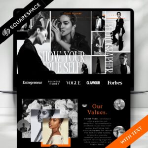 Photography Squarespace Website Template | Wedding Photographer, Portrait Photographer, Editorial