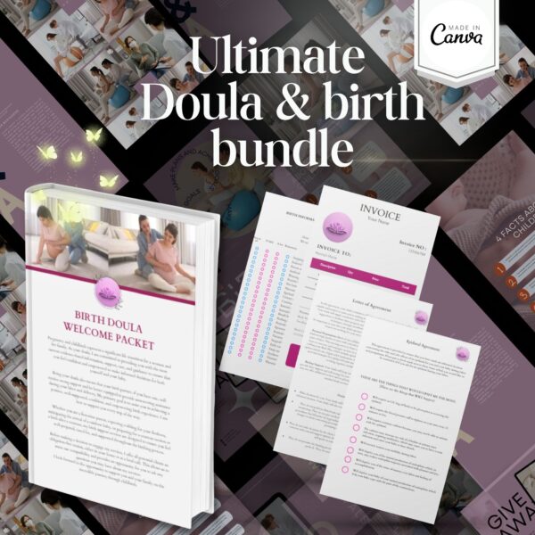 Ultimate doula welcome packet bundle
