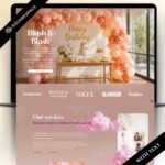 Colorful and modern balloon website template built for event decorators, party planners, and balloon stylists. Showcase your services, photo galleries, and booking info with a bold, vibrant design.