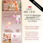 Responsive Squarespace balloon website with a bold design that reflects the energy of party and event styling. Perfect for balloon garland specialists, birthday décor artists, and wedding stylists.