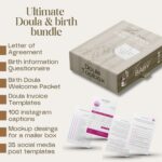 This doula website template add-on includes customizable forms, welcome packets, and social media graphics. Perfect for birth doulas and postpartum doulas seeking a professional edge in their birth services.