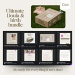 Elevate your online presence with doula Instagram captions and social media posts included in this bundle. A must-have for any postpartum doula or birth doula wanting to reach more families.