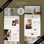 This doula bundle features beige, calming designs for forms and marketing templates. It’s ideal for birth services professionals like midwives and postpartum doulas looking to present a welcoming brand.