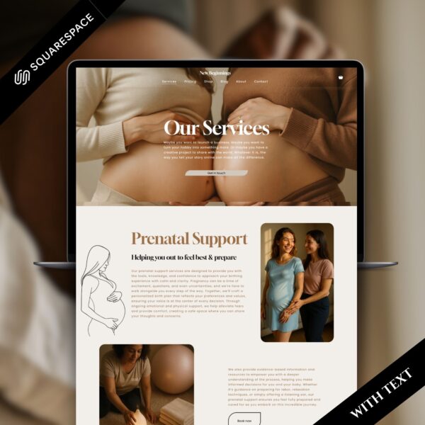 Doula website Squarespace Template 71 | Midwife Website template, Birth Worker