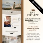 Modern and elegant Squarespace doula website template with customizable features