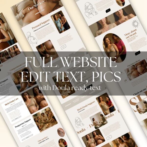 Doula website Squarespace Template 71 | Midwife Website template, Birth Worker
