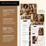 Squarespace doula template showcasing customizable sections for services, testimonials, and blogs.