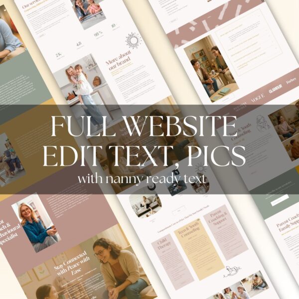 Kid’s Counsellour & Children Psychologist / Therapy Squarespace Website Template