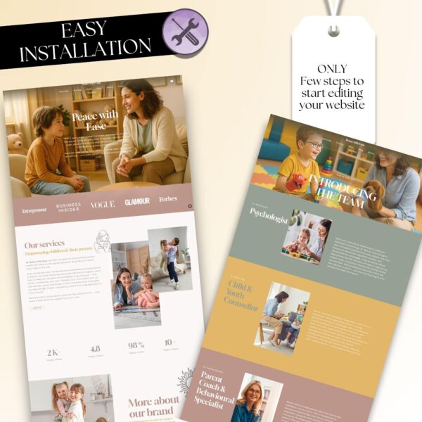 Kid's Counsellour & Children Psychologist / Therapy Squarespace Website Template - Image 9