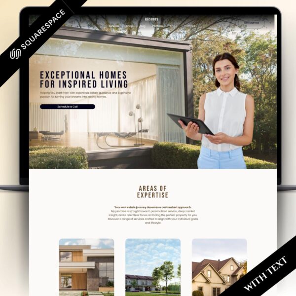 Realtor Squarespace Website Template | Real Estate Website Template