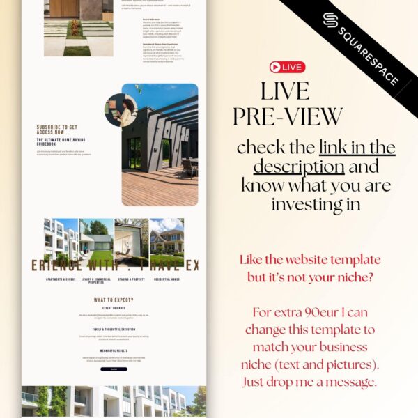Realtor Squarespace Website Template | Real Estate Website Template