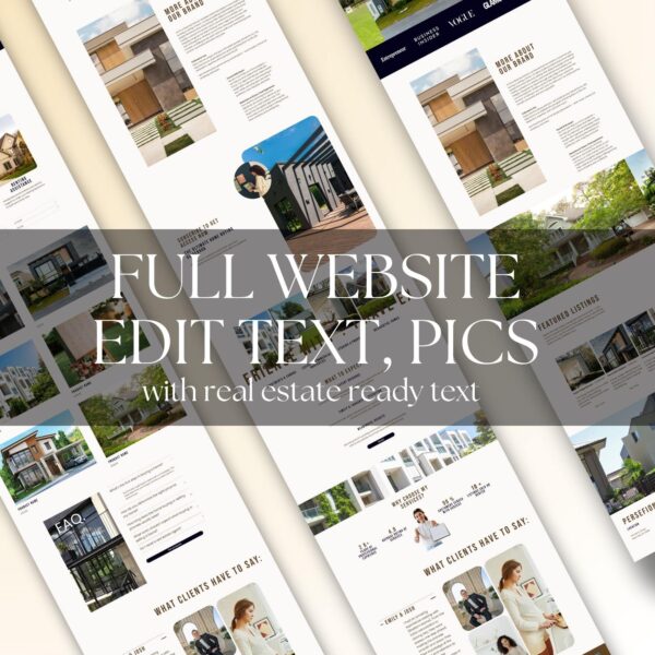 Realtor Squarespace Website Template | Real Estate Website Template