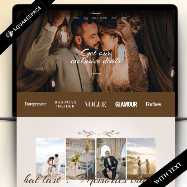 Wedding Squarespace Website Template