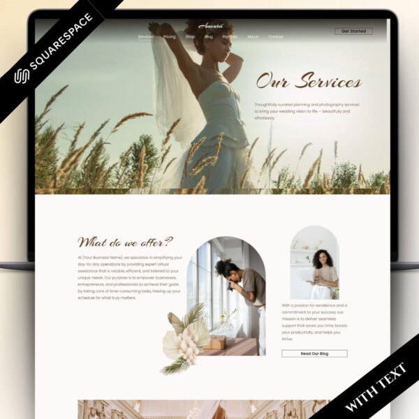 Wedding Squarespace Website Template