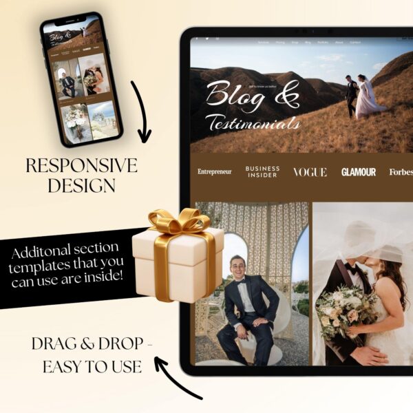 Wedding Squarespace Website Template