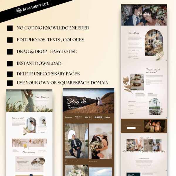 Wedding Squarespace Website Template - Image 9