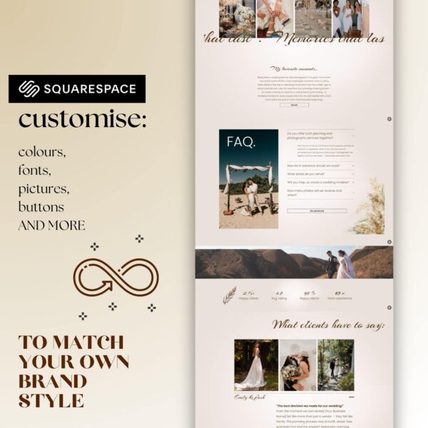 Wedding Squarespace Website Template - Image 6