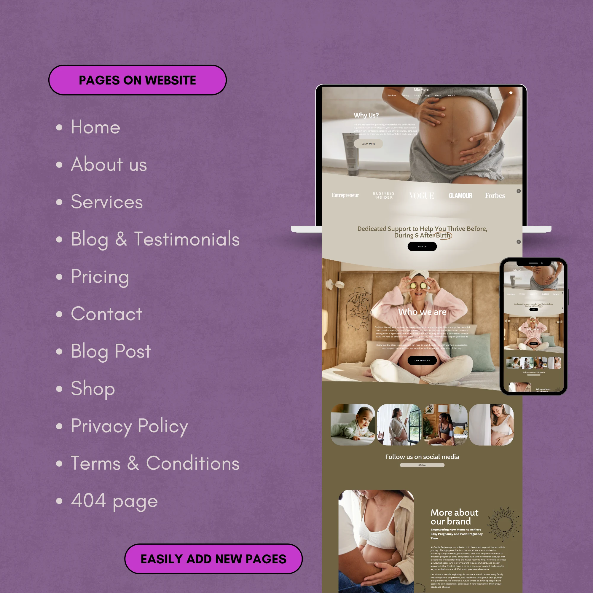 Get a Professional Doula Website That Helps You Attract More Clients | Midwife, Birth Worker, Lactation Consultant - Image 8