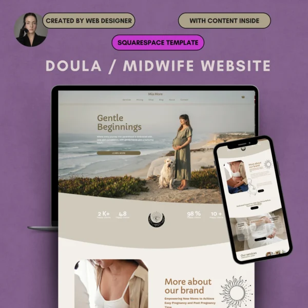 Get a Professional Doula Website That Helps You Attract More Clients | Midwife, Birth Worker, Lactation Consultant