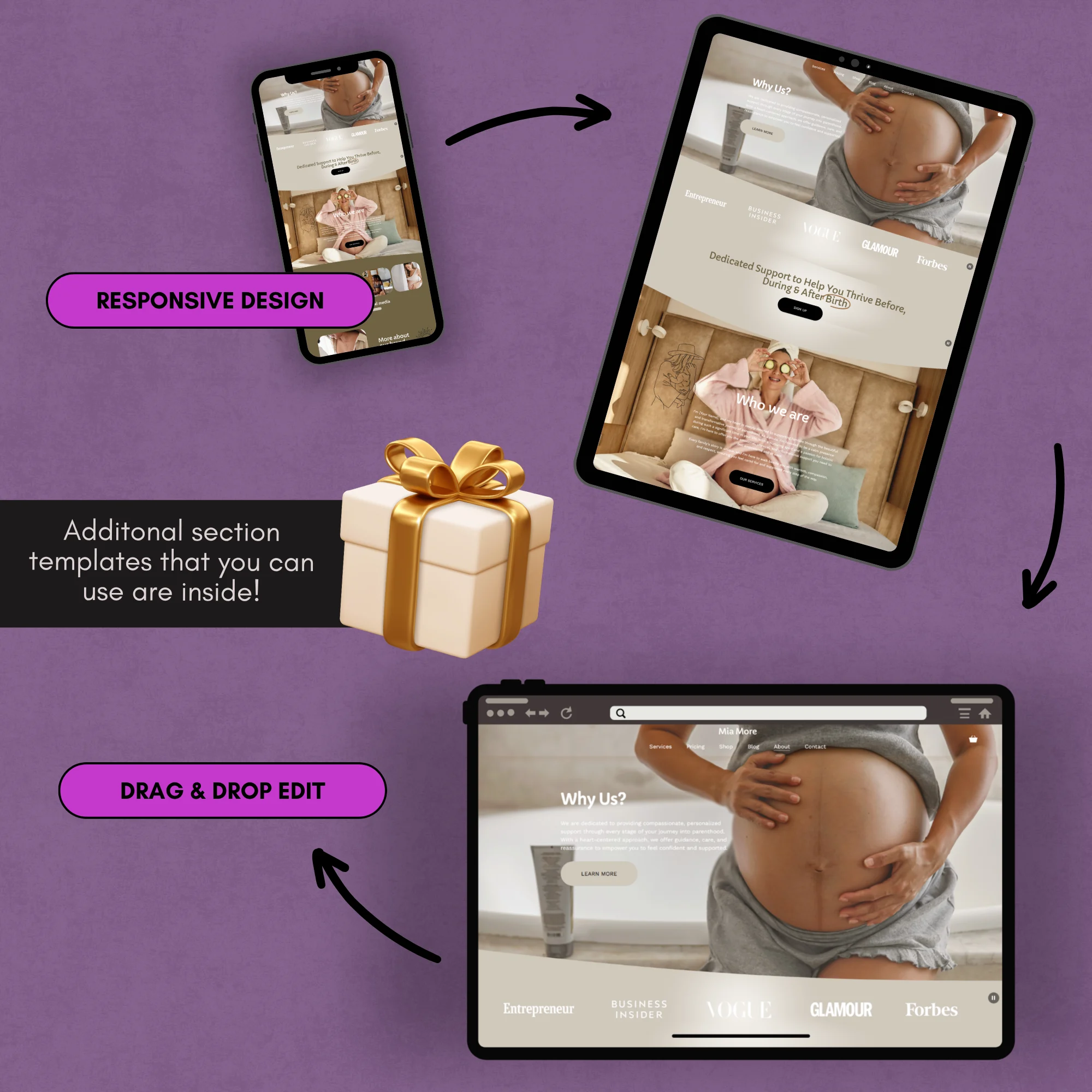 Get a Professional Doula Website That Helps You Attract More Clients | Midwife, Birth Worker, Lactation Consultant - Image 5