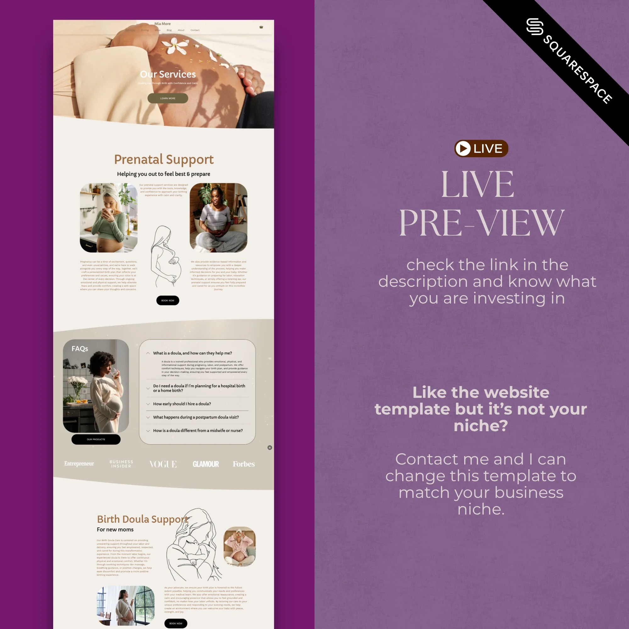 Get a Professional Doula Website That Helps You Attract More Clients | Midwife, Birth Worker, Lactation Consultant - Image 4