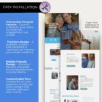 Minimalist Elderly Care Squarespace Template featuring large photos and clear calls to action. Designed for Senior Nursing & Healthcare Medical Website Template Design with a professional tone.