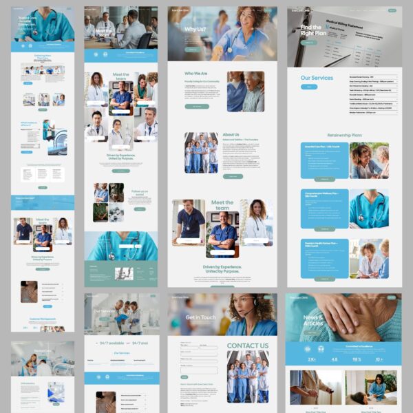 Medical Website Template, Squarespace Template for Medical Clinic, Nurse Business, Healthcare Hospital