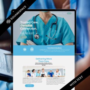 Medical Website Template, Squarespace Template for Medical Clinic, Nurse Business, Healthcare Hospital