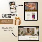 Elegant Spa Website Template for beauty salons and med spas. Create a professional Squarespace Website that highlights your skincare treatments and boosts your online presence.