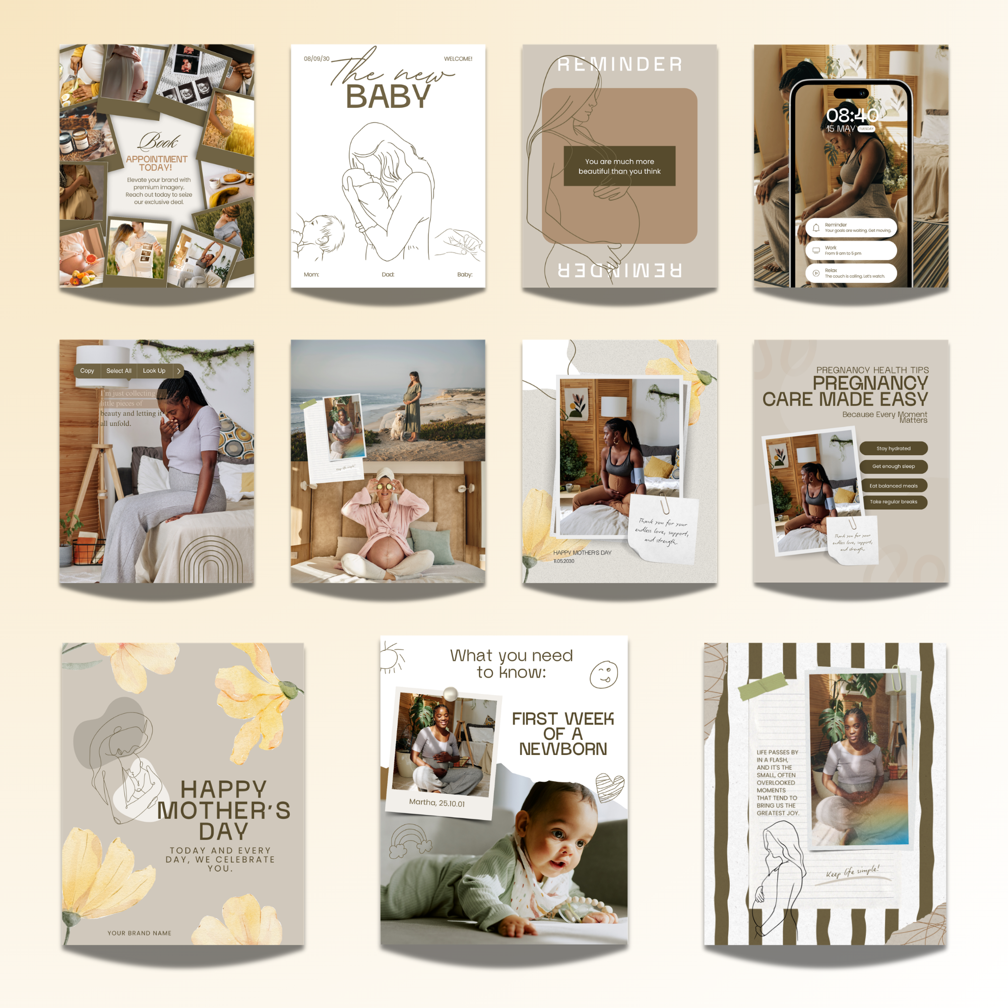 35 Doula Canva Templates for social media | Birth Worker, Midwife, Lactation Consultant - Image 5