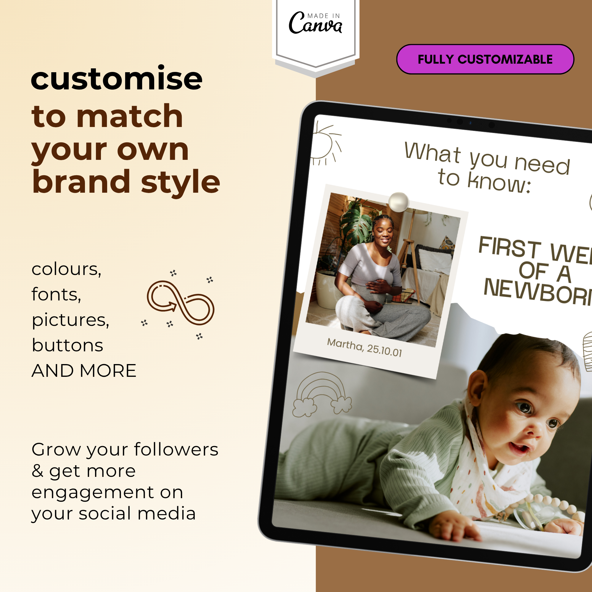 35 Doula Canva Templates for social media | Birth Worker, Midwife, Lactation Consultant - Image 3