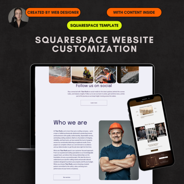 Squarespace Website Template Personalization