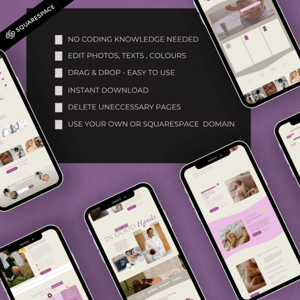 Doula & Pregnancy Ultrasound Website Template | Squarespace 7.1