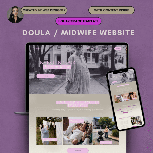 Doula & Pregnancy Ultrasound Website Template | Squarespace 7.1